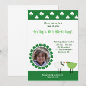 Invitation irlandais de *PHOTO* d'oiseaux du jour (Devant / Derrière)