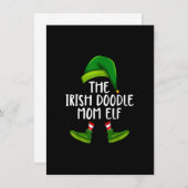 Invitation Irlandais Doodé Maman Chien Elf Funny Christmas Pa (Devant / Derrière)