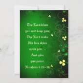 Invitation Irlandais Golden Leaf Clover Design Mariage Bénédi (Dos)