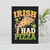 Invitation Irlandais J'avais de la Pizza Drôle de la Saint-Pa (Debout devant)