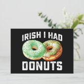 Invitation Irlandais J'avais des amoureux de beignets Funny S (Debout devant)