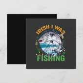 Invitation Irlandais, je pêchais drôle de Saint-Patrick Pêche (Devant / Derrière)