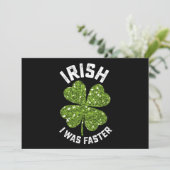Invitation Irlandais J'Étais Plus Rapide Courir Course St Pat (Debout devant)