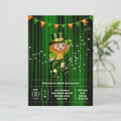 Invitation Irlandais leprechaun jig shamrock de lapin vacance (Debout devant)