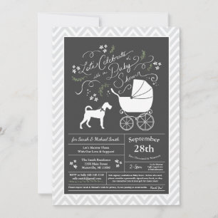 Invitation Irlandais Terrier Baby shower Neutre hommes