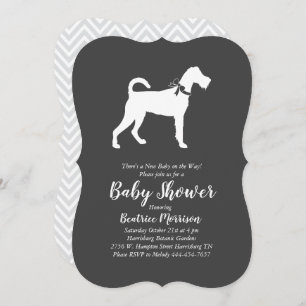 Invitation Irlandais Terrier Dog Baby shower Neutral