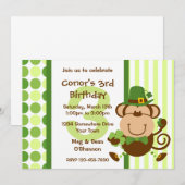 Invitation irlandaise chanceuse d'anniversaire de (Devant / Derrière)