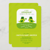 Invitation irlandaise de douche d'inséparables (Devant / Derrière)