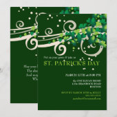 Invitation irlandaise de partie de shamrock de (Devant / Derrière)