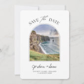 Invitation Irlande Mariage Cliffs of Moher Enregistrer la dat (Devant)