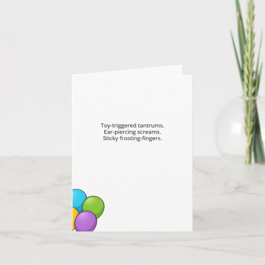 Invitation Irreverent Kids Birthday Party Tantrum Fun (Devant)