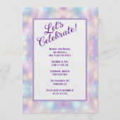 Invitation Irridescent Glitter New Year's Eve Party (Devant)