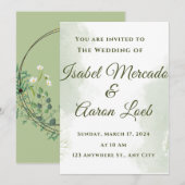 Invitation is translated to French as "Invitation" (Devant / Derrière)