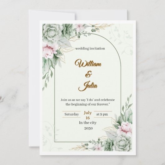 Invitation is translated to French as: Invitation (Devant)