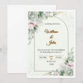 Invitation is translated to French as: Invitation (Devant / Derrière)