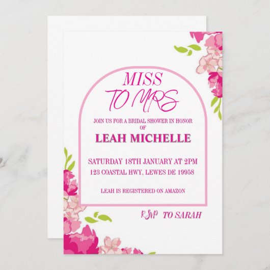 Invitation is translated to "Invitation" in French (Devant / Derrière)