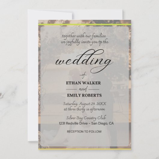 Invitation is translated to "Invitation" in French (Devant)