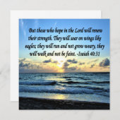 INVITATION ISAIAH 40:31 BIBLE VERS (Devant / Derrière)
