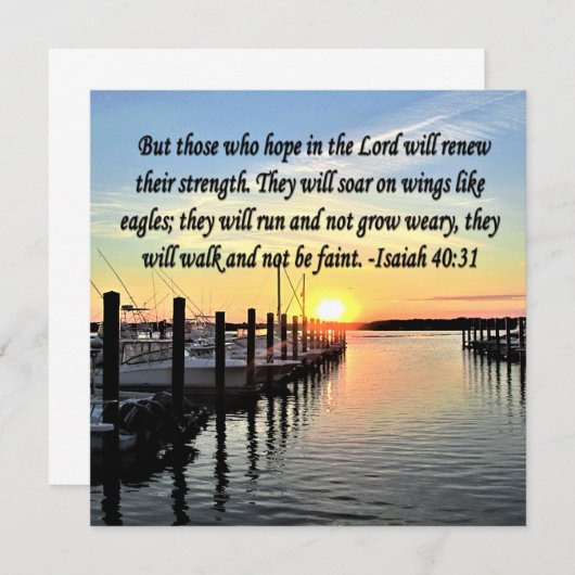 INVITATION ISAIAH 40:31 SCRIPTURE VERSE (Devant / Derrière)