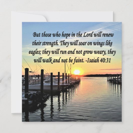 INVITATION ISAIAH 40:31 SCRIPTURE VERSE (Devant)