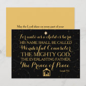 Invitation Isaïe 9:6 Pour Nous Un Enfant Est Né (Devant / Derrière)