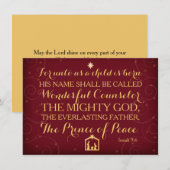 Invitation Isaïe 9:6 Pour Nous Un Enfant Est Né (Devant / Derrière)