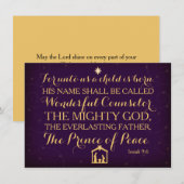 Invitation Isaïe 9:6 Pour Nous Un Enfant Est Né (Devant / Derrière)