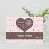 Invitation Islam Aqiqah Baby fille pois (Debout devant)