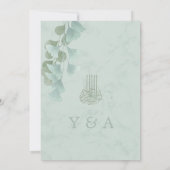 Invitation Islam Bismillah Eucalyptus Chic Mariage moderne (Dos)