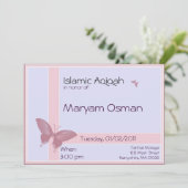 Invitation islamique d'Aqiqa - célébration de bébé (Debout devant)