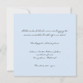 invitation islamique d'Aqiqah, photo de naissance  (Dos)