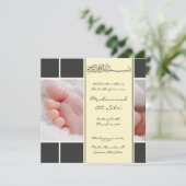 invitation islamique d'Aqiqah, photo de naissance (Debout devant)