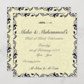 Invitation islamique de fiançailles de Katb Kitab (Devant / Derrière)