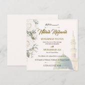 Invitation islamique Nikkah Mubarak (Devant / Derrière)