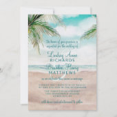Invitation Island Breeze Peint Mariage de scène de plage (Devant)