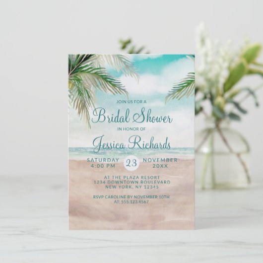 Invitation Island Breeze Plage tropicale Fête des mariées de (Debout devant)