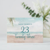 Invitation Island Breeze Sandy Beach Nombre de tables de mari (Debout devant)