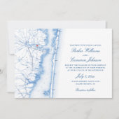 Invitation Island Heights New Jersey Map Elégant Mariage de l (Devant)
