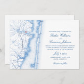 Invitation Island Heights New Jersey Map Elégant Mariage de l (Devant / Derrière)