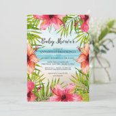 Invitation Island Paradise Tropical Beach Baby Shower (Debout devant)