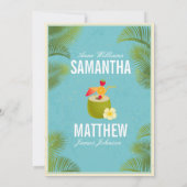 Invitation Island Resort Beach Destination Fête des mariées (Dos)