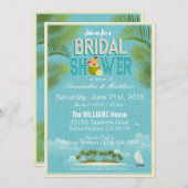 Invitation Island Resort Beach Destination Fête des mariées (Devant / Derrière)