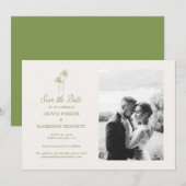 Invitation Island Wedding Photo Save the Date (Devant / Derrière)