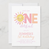 Invitation Isn't She Onederful Sun Girl Bright 1st Birthday (Devant)