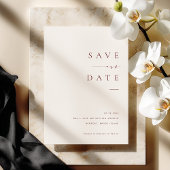 Invitation ISSA Bugundy Elegant Save the Date Photo Invite