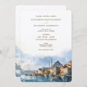 Invitation Istanbul Turquie Destination Mariage (Devant / Derrière)