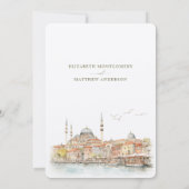 Invitation Istanbul Waterfront Elegance Économisez-le-Date (Dos)