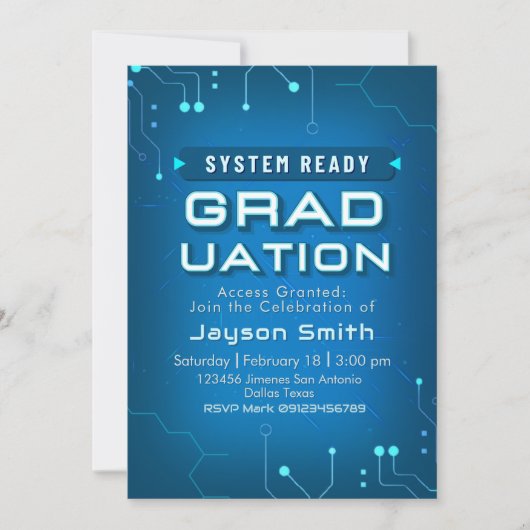 Invitation IT - Computer Science Graduation (Devant)