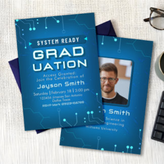Invitation IT - Computer Science Graduation with Photo