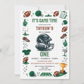 Invitation It’s Game Time Football 1st Birthday (Devant)
